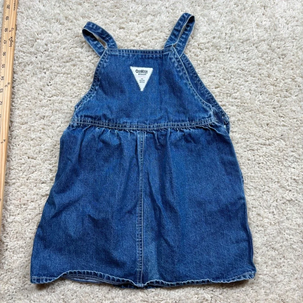 OshKosh B'gosh Kids Denim Overalls‎ Dress Classic Blue Jean Size 4